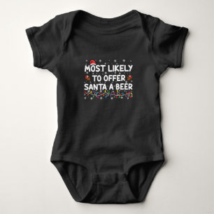 Troligast att bjuda tomten på en öl julbelysning t shirt