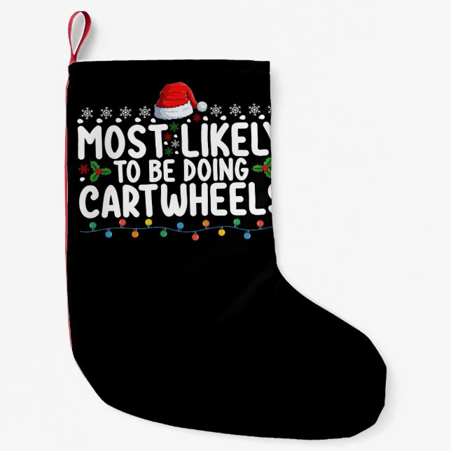 Troligast att göra hjulbensjul liten julstrumpa (Framsidan)