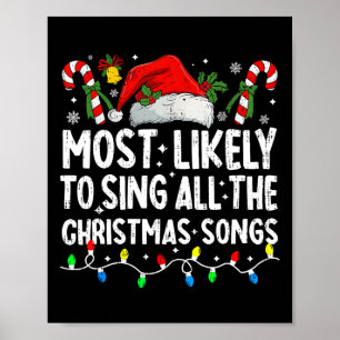 Troligast att sjunga alla julvisor jul poster