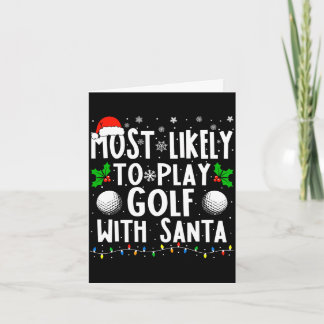 Troligast att spela golf med tomten roligt kort