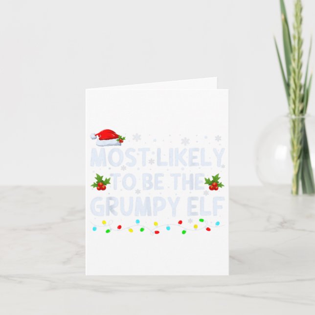 Troligast att vara den grumpy elf familjens besätt kort (Framsida)