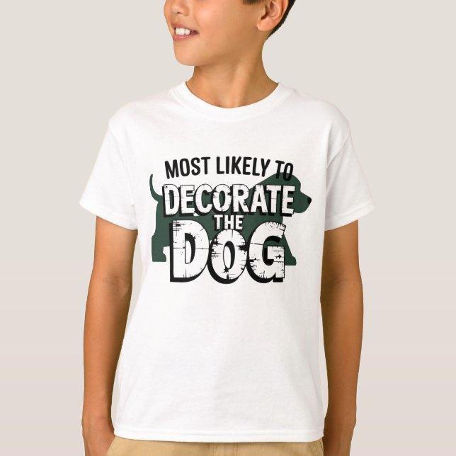 🐶 troligast dekorera den vackra julen i Hund T Shirt (Framsida)