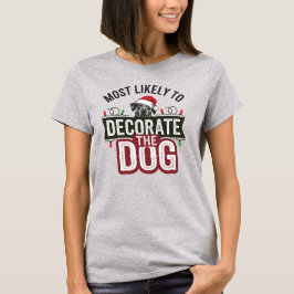 🐶 troligast dekorera den vackra julen i Hund T Shirt