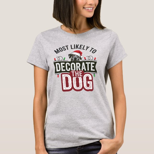 🐶 troligast dekorera den vackra julen i Hund T Shirt (Framsida)