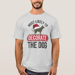 🐶 troligast dekorera den vackra julen i Hund T Shirt