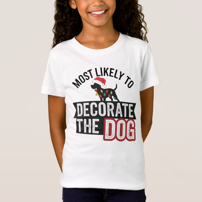🐶 troligast dekorera den vackra julen i Hund T Shirt (Framsida)