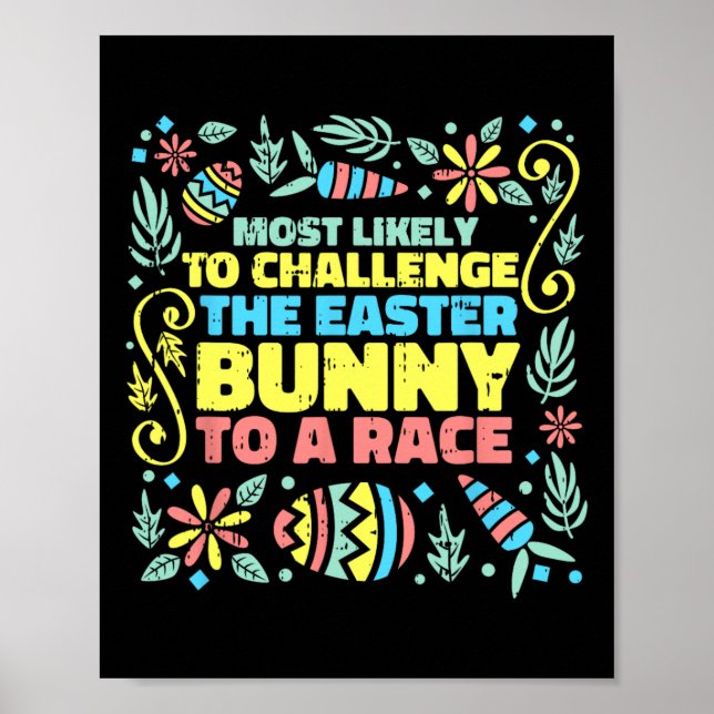 Troligast för Tävling Påskhare Egg Hunting Rabbi Poster (Framsidan)