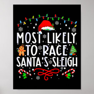 Troligast för Tävling Santa's Sleigh Family Christ Poster