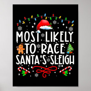 Troligast för Tävling Santa's Sleigh Family Christ Poster