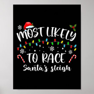 Troligast för Tävling Santa's Sleigh Family Christ Poster