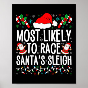 Troligast för Tävling Santa's Sleigh Family Julaft Poster