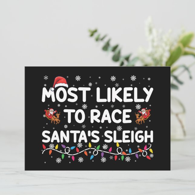 Troligast för Tävling Santas Sleigh-julhelgen Inbjudningar (Stående Fram)
