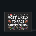 Troligast för Tävling Santas Sleigh-julhelgen Inbjudningar<br><div class="desc">Troligast för Tävling Santas Sleigh-julhelgen</div>