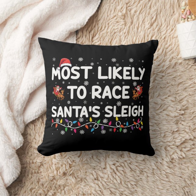 Troligast för Tävling Santas Sleigh-julhelgen Kudde (Filt)