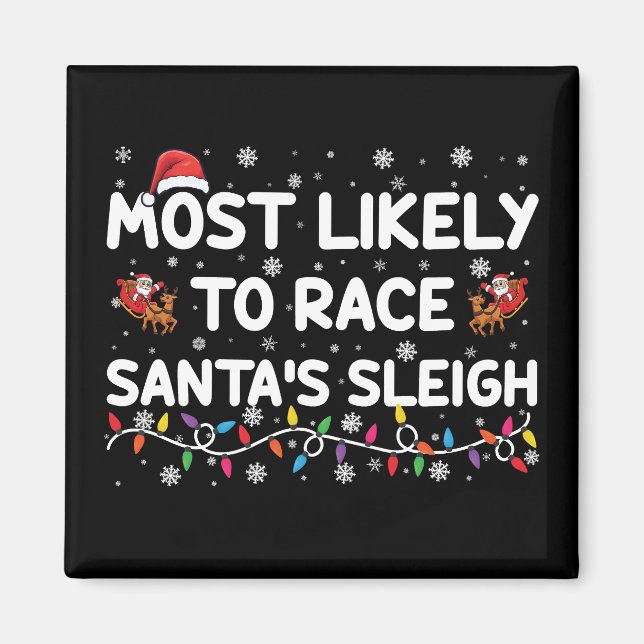 Troligast för Tävling Santas Sleigh-julhelgen Magnet (Framsidan)
