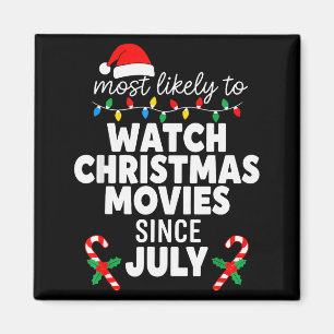 Troligast Tittar på Julfilmer i Juli Xmas Familj Magnet
