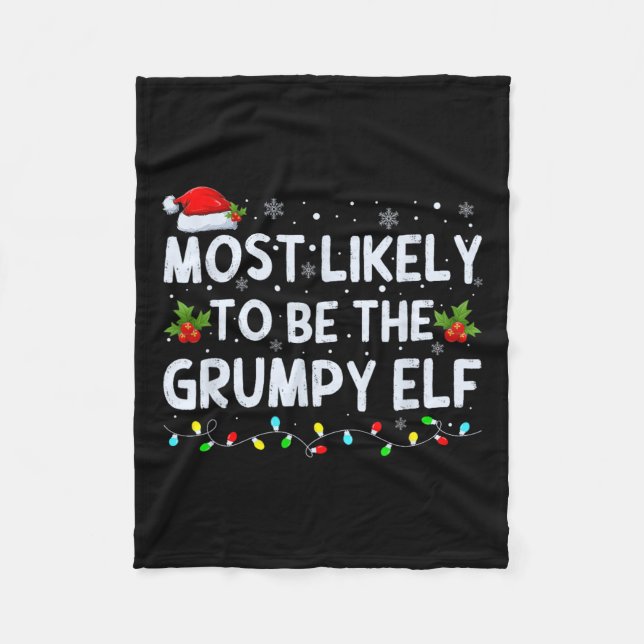 Troligast vara den grumpy Elf Family Crew Chris Fleecefilt (Framsidan)