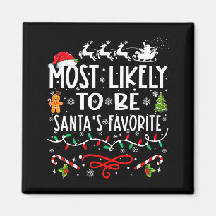 Troligast vara Santas favorit familj jul Magnet