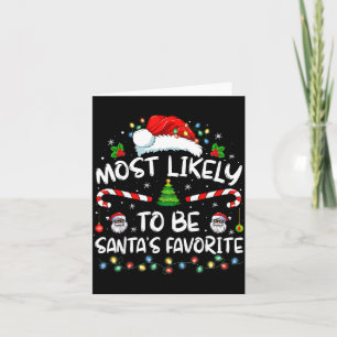 Troligen är det Santa's roligaste familjet-shirt Kort