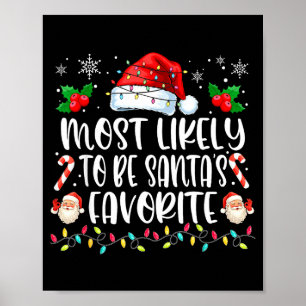 Troligen är jul tomtens roligaste familj T-Shirt Poster