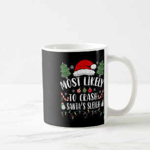 Troligen att krascha jultomtens Sleigh Joke 1 Kaffemugg