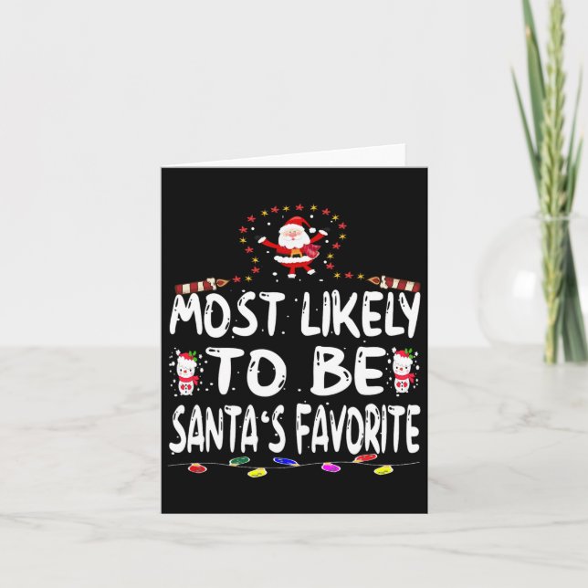 Troligen att vara Santas roligaste julfamilj Kort (Framsida)