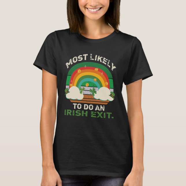 Troligen göra ett irländskt utträde St Patrick Quo T Shirt (Framsida)