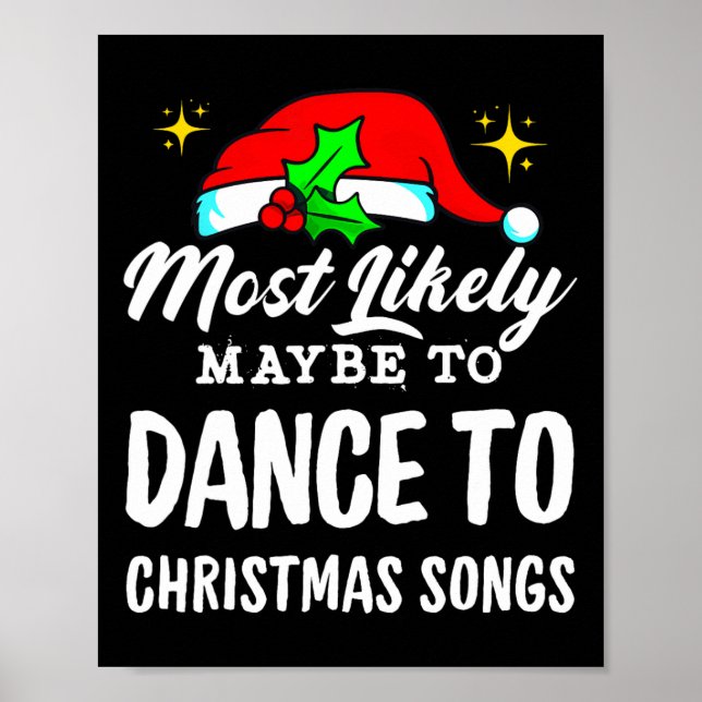 Troligen kanske dansar till julmusik ful poster (Framsidan)