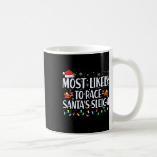Troligen Kör Julens Släd Familj Jul Kaffemugg