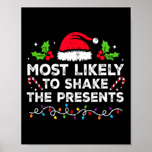 Troligen Skakar Julklappar Familjejul Poster