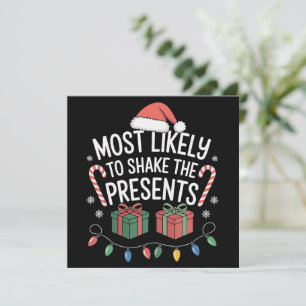 Troligen Skakar Julklappar Familjens Jul Julkort