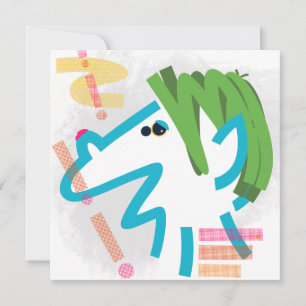 Troll Abstrakt Modern Art Note Card Anteckningskort