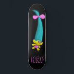 *~* Troll AP89 Neon Black Initialer Roligt Mini Skateboard Bräda 18,5 Cm<br><div class="desc">(Sökkod AP89 för Troll-objekt och AP88 för medeltida temaobjekt ) Överför enkelt till andra Zazzle-produkter. BLACK-bakgrundsskateboard. Anpassa/anpassa INITIALER/MONOGRAM. Lilla Lång Hair Troll. Bright neon färg. Det här är en populär trenddesign för någon som kärlek hela sak TROLL. Det här är ett spännande konstnärligt kreativ som är detaljerat utformat för Skateboarders...</div>
