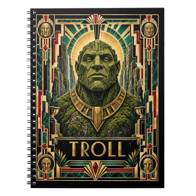Troll, Art Deco Myttisk Anteckningsbok (Framsidan)