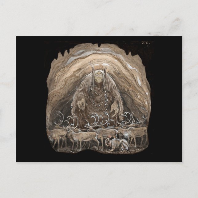 Troll, Boy and Reindeer Vykort (Framsida)