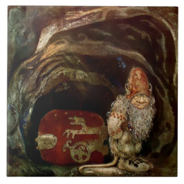 "Troll Door" av John Bauer Kakelplatta