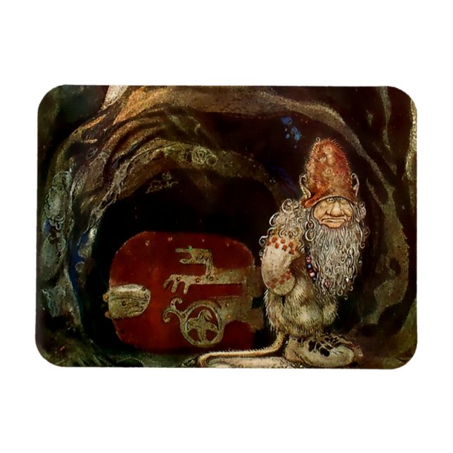 "Troll Door" av John Bauer Magnet (Horisontell)