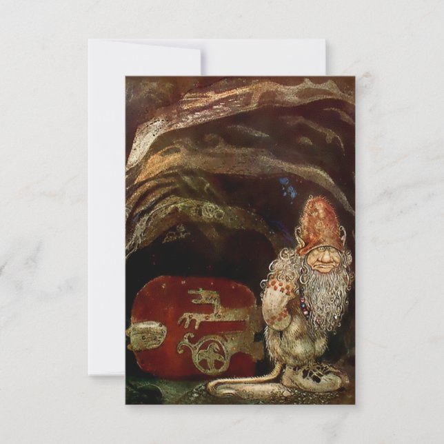 "Troll Door" av John Bauer Tack Kort (Framsida)