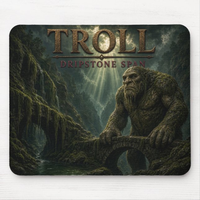 Troll Dripstone Span Mörk Realism Musmatta (Framsidan)