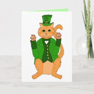 Troll för katt för gullig dag för St Catricks Kort