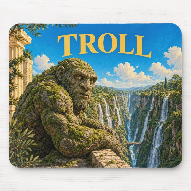 Troll, gotisk fantasiväsen musmatta (Framsidan)