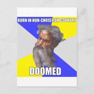 Troll Gud Doomed Vykort