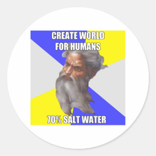 Troll gud Saltwater Runt Klistermärke