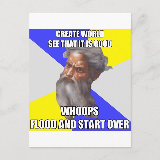 Troll guds översvämning vykort (Framsida)