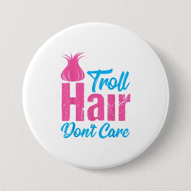 Troll Hair Dont Care Halloween jul Gi Knapp (Framsida)