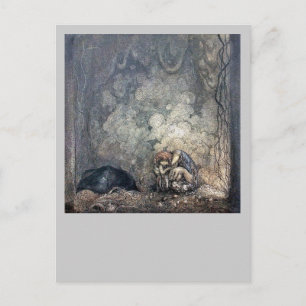 Troll Holding Child Vykort