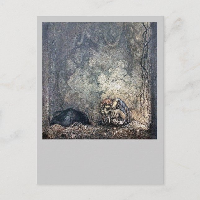 Troll Holding Child Vykort (Framsida)