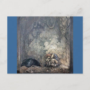 Troll Holding Child Vykort