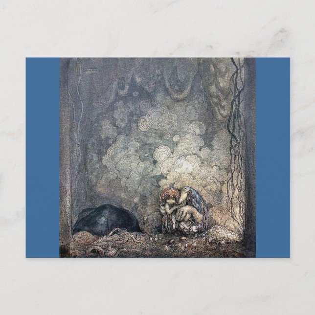 Troll Holding Child Vykort (Framsida)