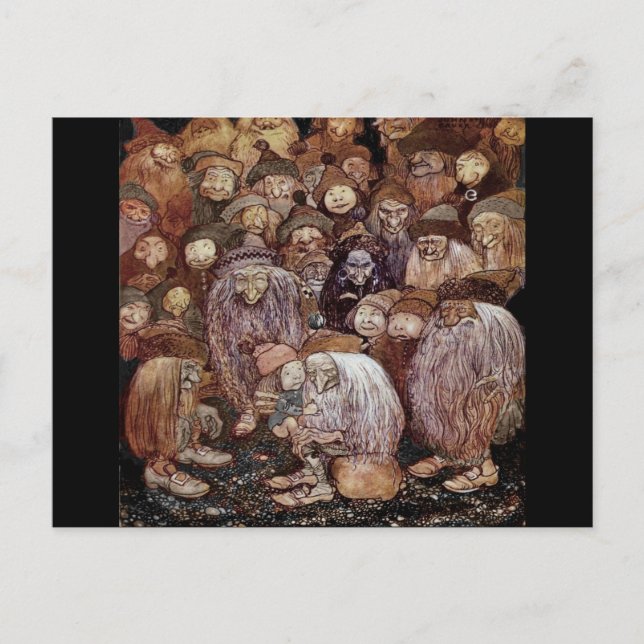 Troll Hugger Boy Gnome Vykort (Framsida)